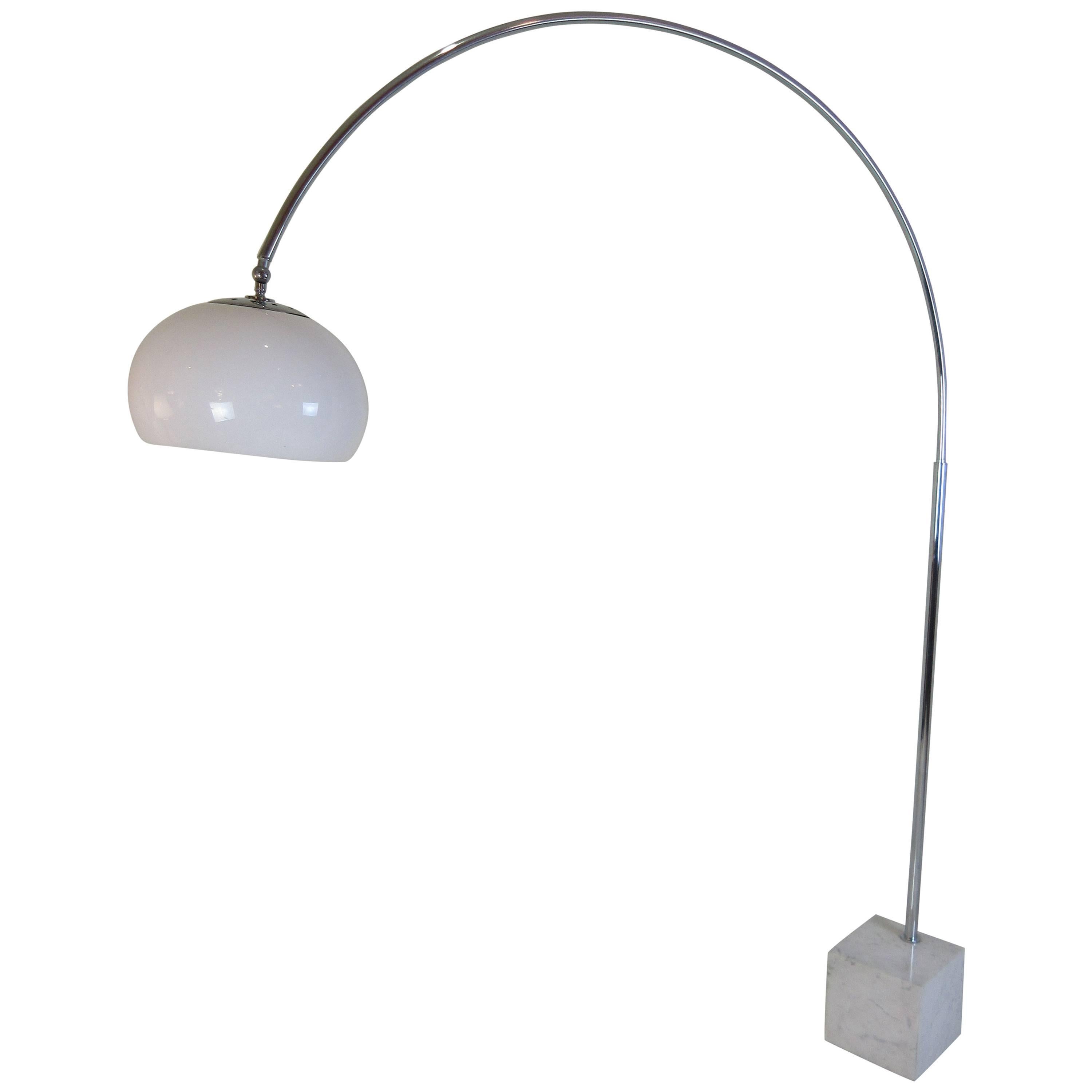 Arco Style Floor Lamp with Marble Base