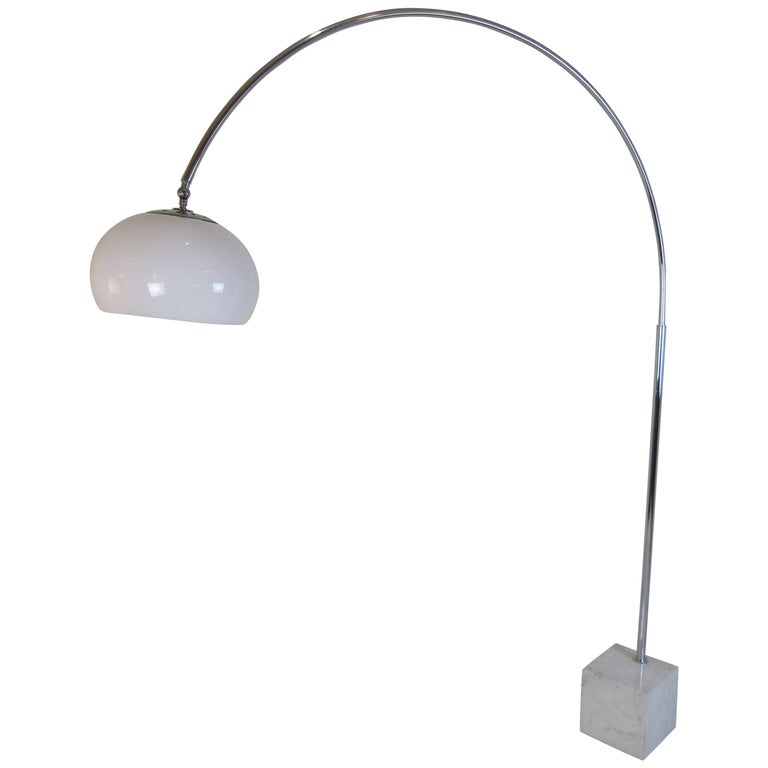 Arco Style Floor Lamp With Marble Base