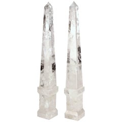 Obelisks in Clear Hand Polished Rock Crystal