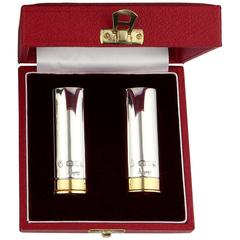 Asprey & Co 'Shotgun Cartridge' Salt and Pepper Pots 1
