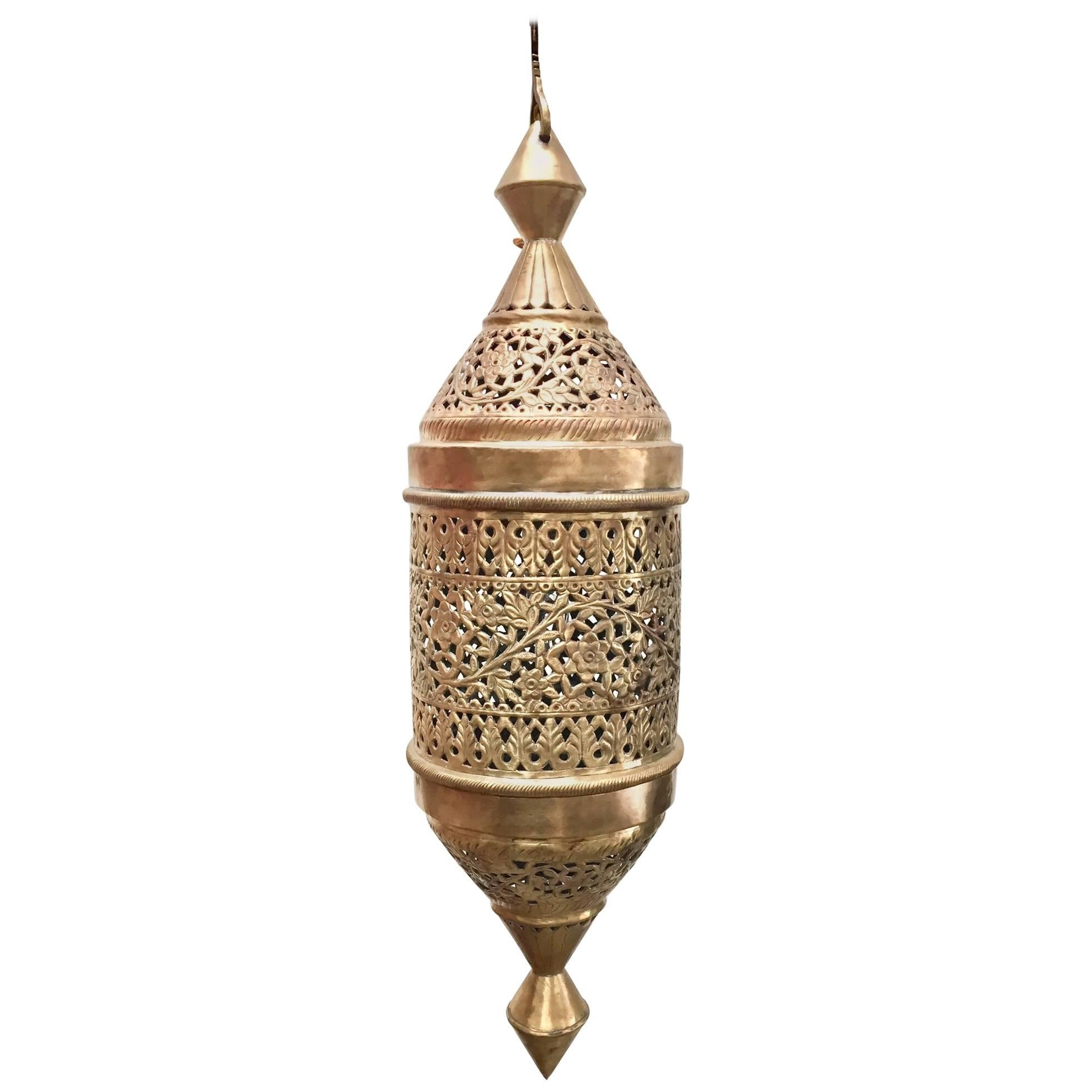 Moroccan Moorish Style Brass Pendant Light Fixture