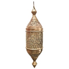 Moroccan Moorish Style Brass Pendant Light Fixture