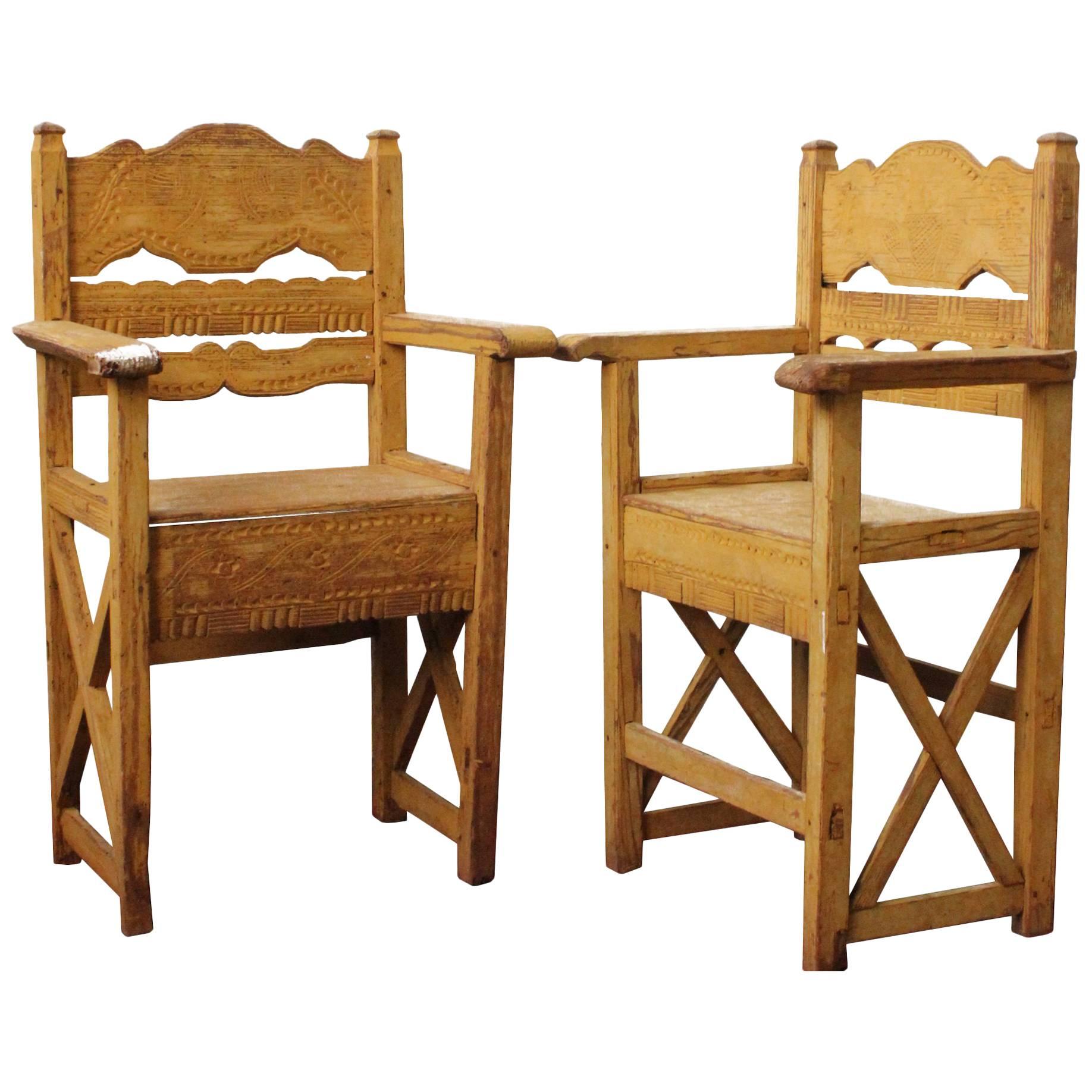 Late 19th Century Set of Chairs Found in Western Mexico