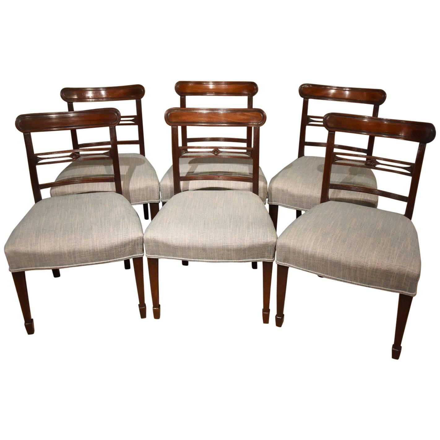 Set of Six Regency Period Mahogany Dining Chairs