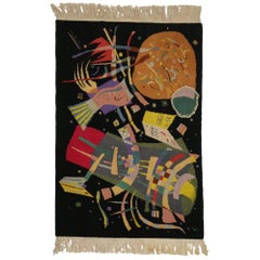 Contemporary Abstract Tapestry Inspired by Wassily Kandinsky's "Composition X"