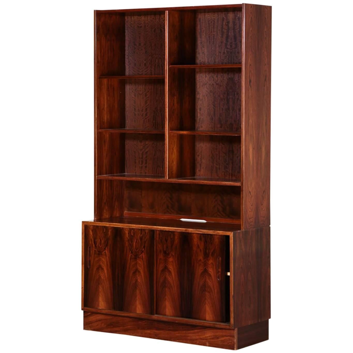 Rosewood Danish Bookcases by Poul Hundevad, 1970s Scandinavian