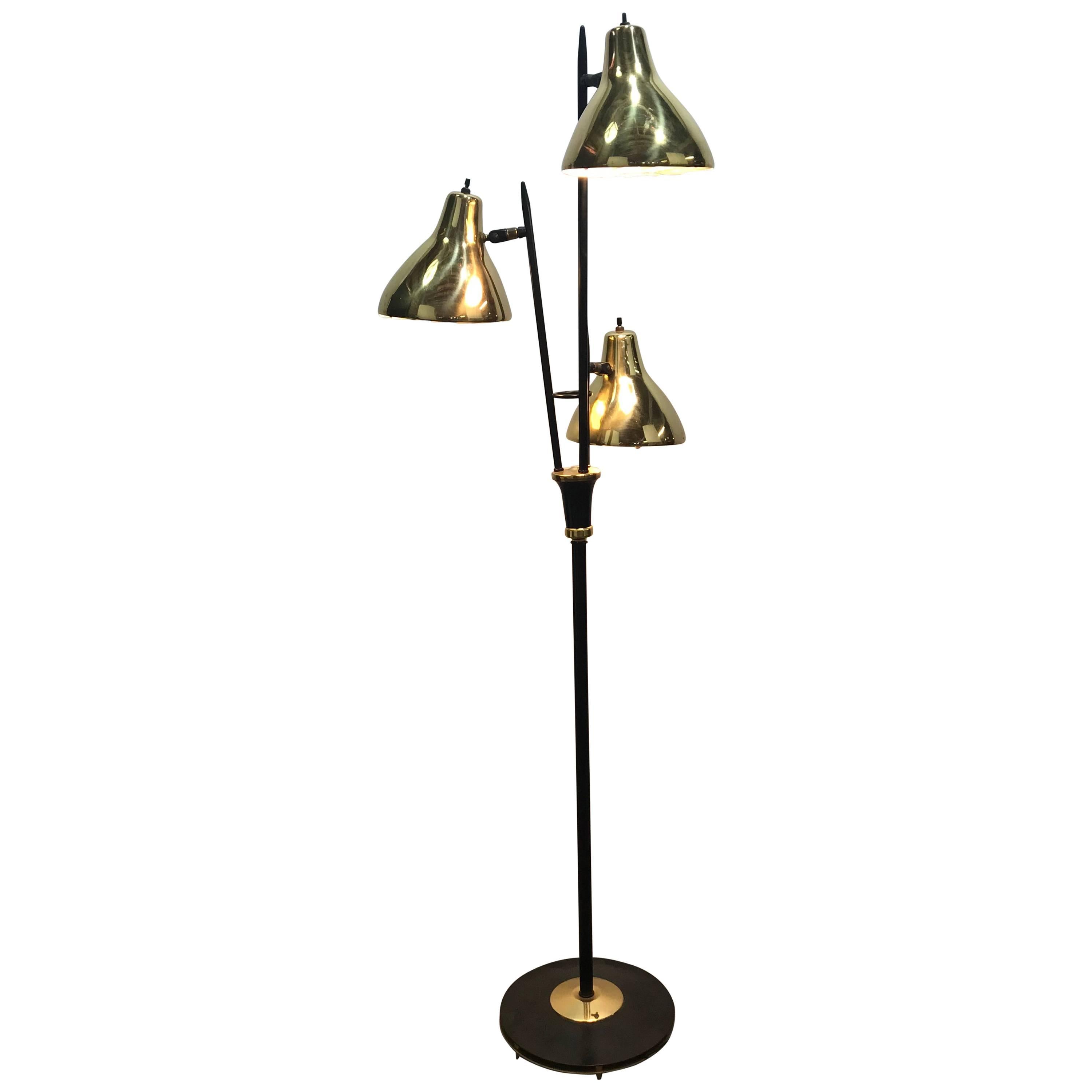 Modernist Triennale Floor Lamp by Gerald Thurston for Lightolier
