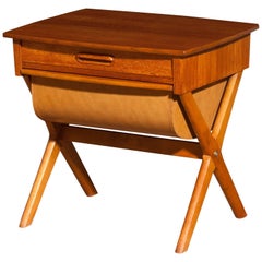 1960s, Teak Sewing, Side Table from Sweden