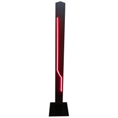 Neon Sculpture Torchiere Floor Lamp by Rudi Stern, Offered by La Porte