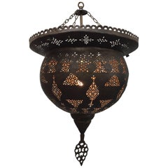 Used 19th Century Hand-Crafted Moorish Pierced Brass Turkish Chandelier