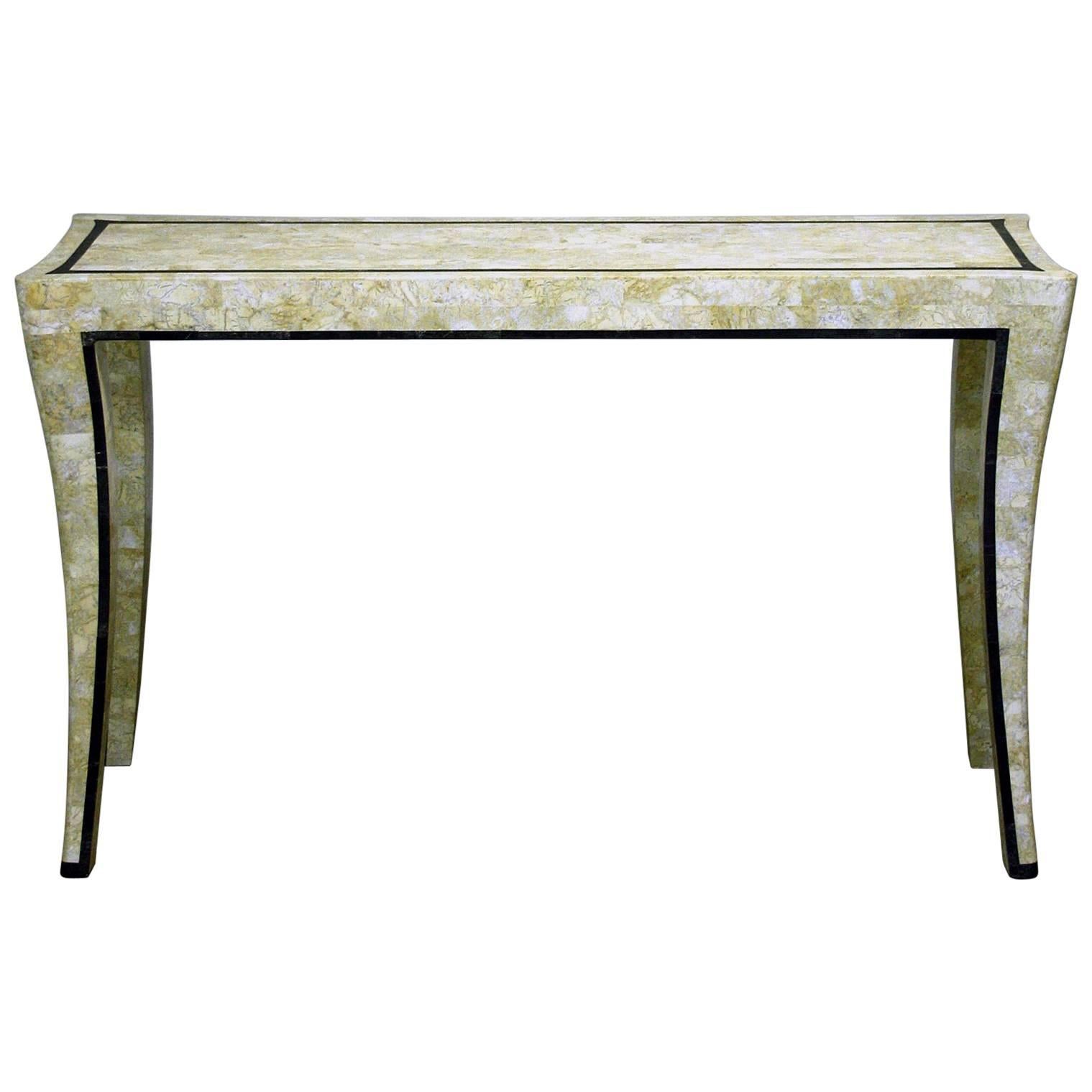 Maitland and Smith Tesselated Marble Console Table