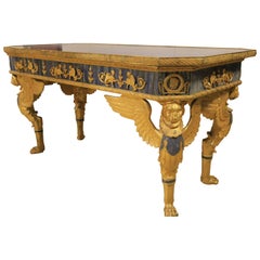 Empire Style Bronze Doré and Lapis Lazuli Centre Table