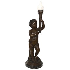 Lamp “Child Torchière” Bronze, 20th Century