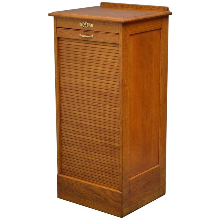 Oak Tambour Filing at 1stDibs