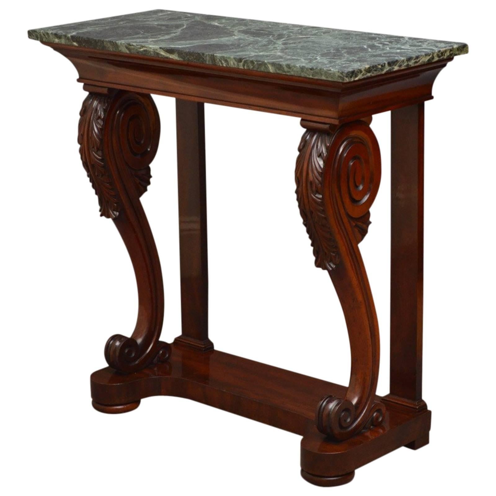 Exquisite William IV Mahogany Console Table