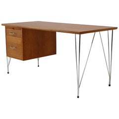 Retro Hairpin Desk Teak Fineer 1960s