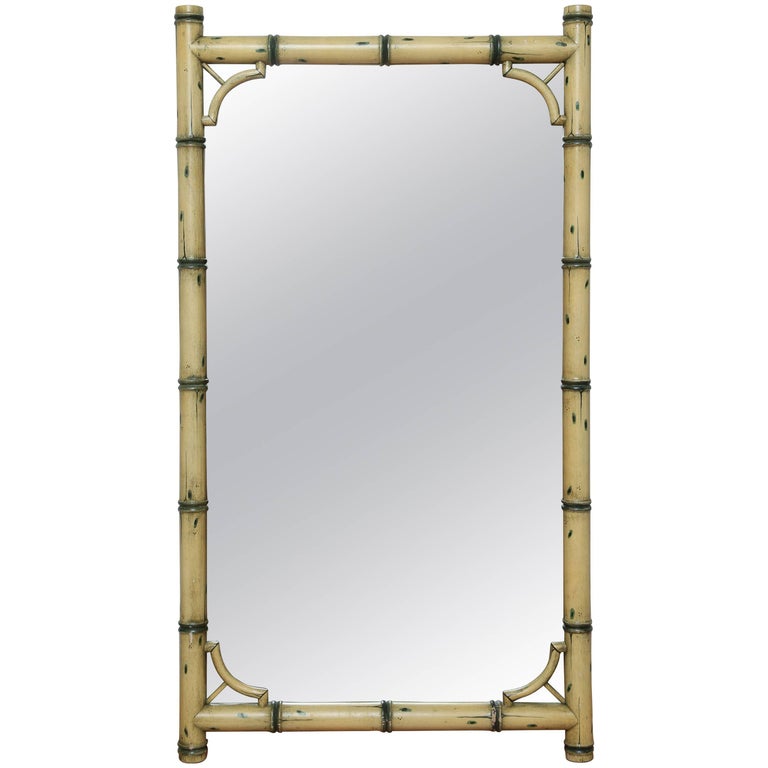 Painted Faux Bamboo Mirror