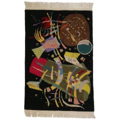 Contemporary Abstract Tapestry Inspired by Wassily Kandinsky's "Composition X"