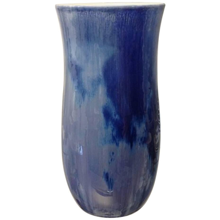 Royal Copenhagen Art Nouveau Crystalline Glaze Vase by Valdemar Engelhardt For Sale