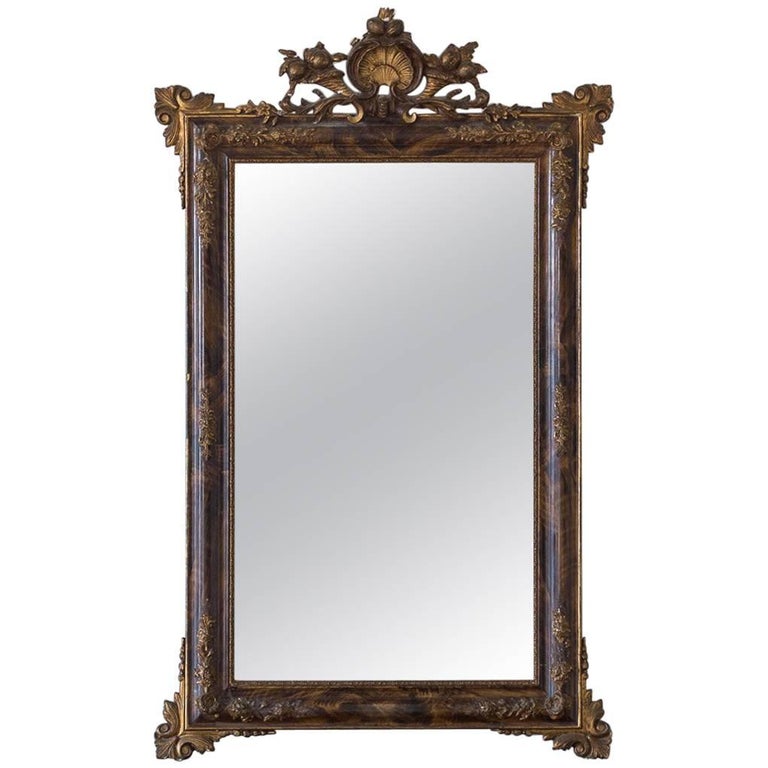 Early 20th Century Antique Wall Mirror For Sale at 1stDibs