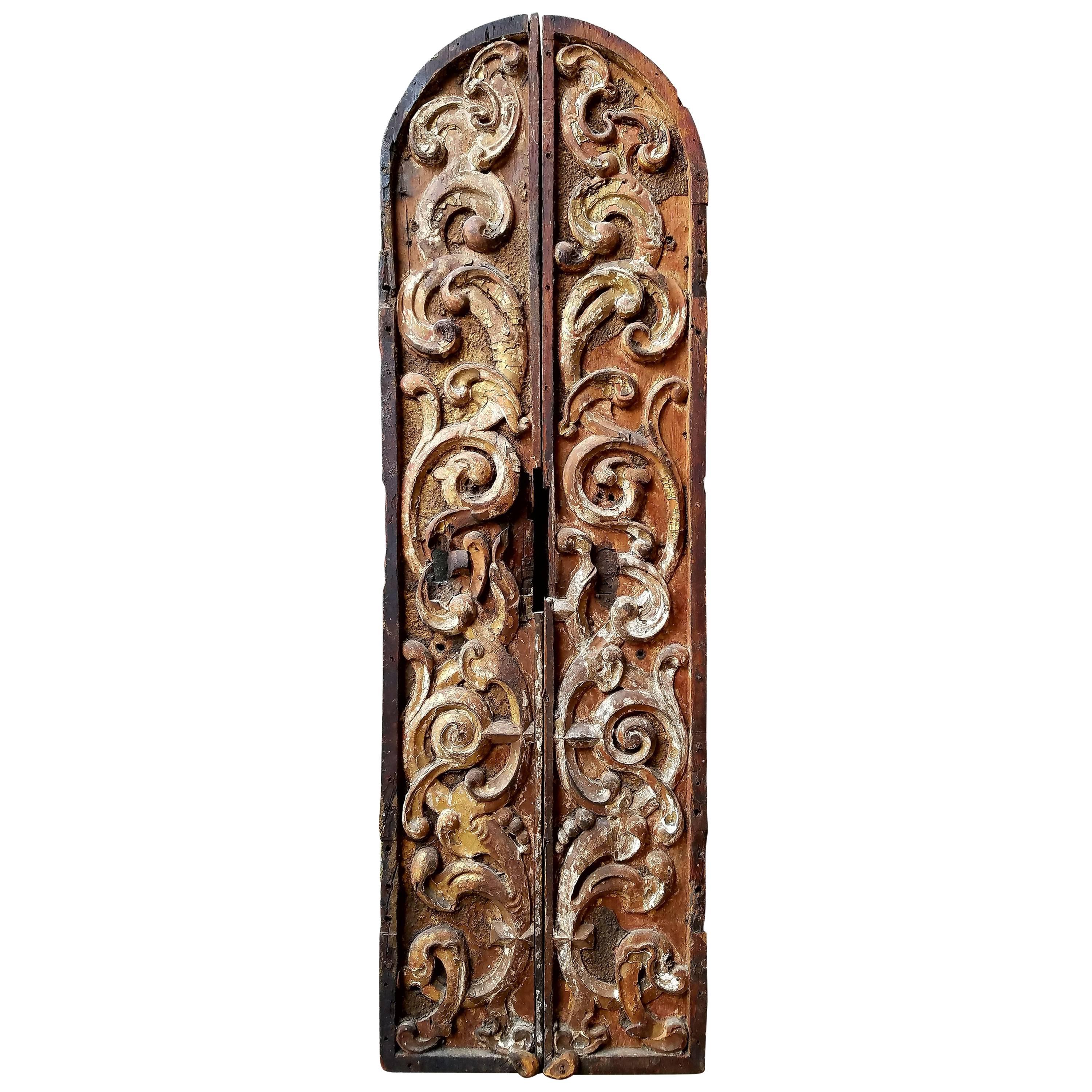 Pair of 18th Century Spanish Colonial Tabernacle Doors