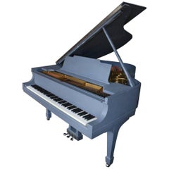 Antique Grey "Slate Steinway" Grand Piano Model M Custom Hand-Painted Modern Minimalist