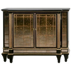 Maison Jansen Mirrored Two-Door Console Cabinet