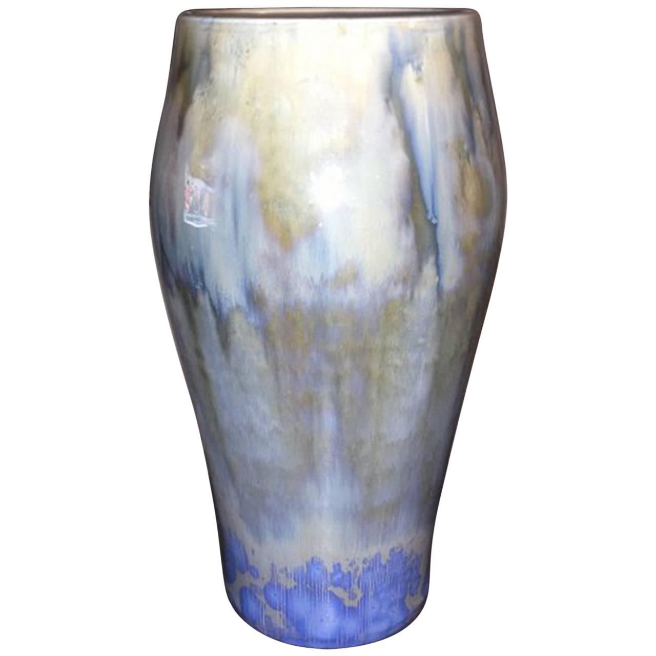 Royal Copenhagen Valdemar Engelhart Crystalline Vase from 1893 For Sale