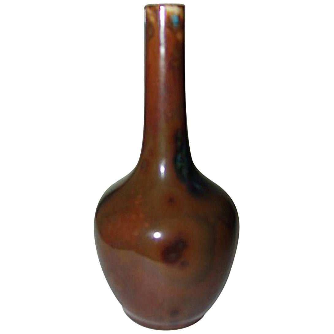 Royal Copenhagen Art Nouveau Unique Ludvigsen Crystalline Glaze Vase #988 For Sale