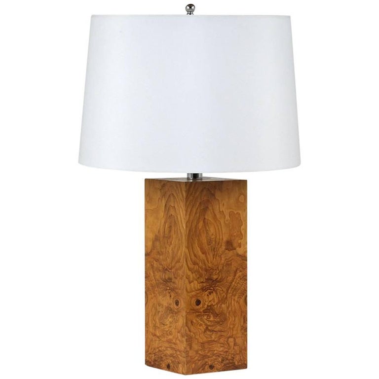 ModernStyle Burl Wood Table Lamp at 1stDibs