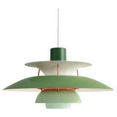 Poul Henningsen, PH 5 Pendelleuchte für Louis Poulsen in Grün