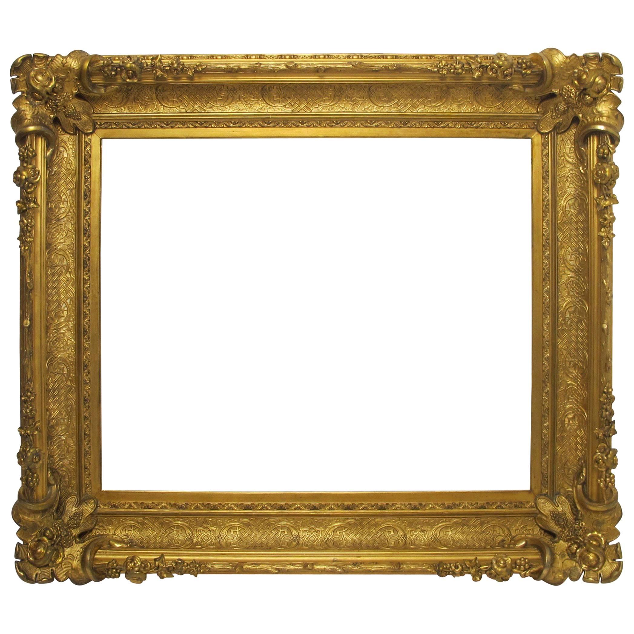  Large 19th Century Custom Museum Gilt painting/mirror Frame