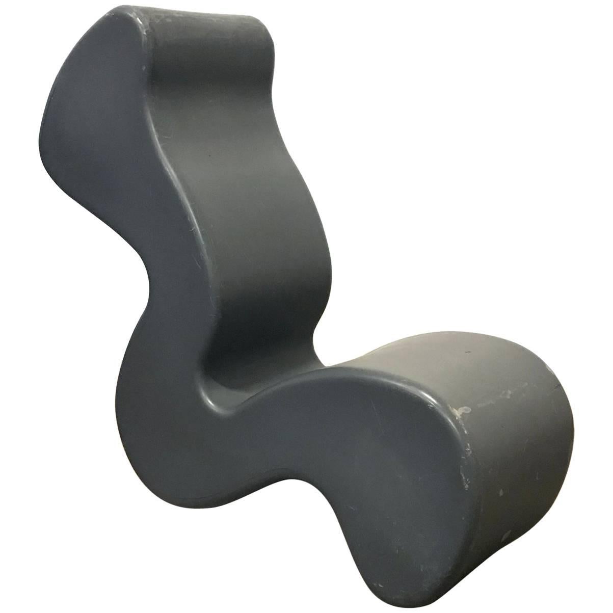 1998, Verner Panton, Dark Grey/ Black, Phantom Chair/Table For Sale