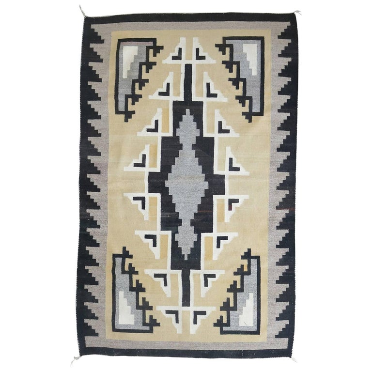 Two Grey Hills Navajo Rug, Germantown, 20th Century at 1stDibs