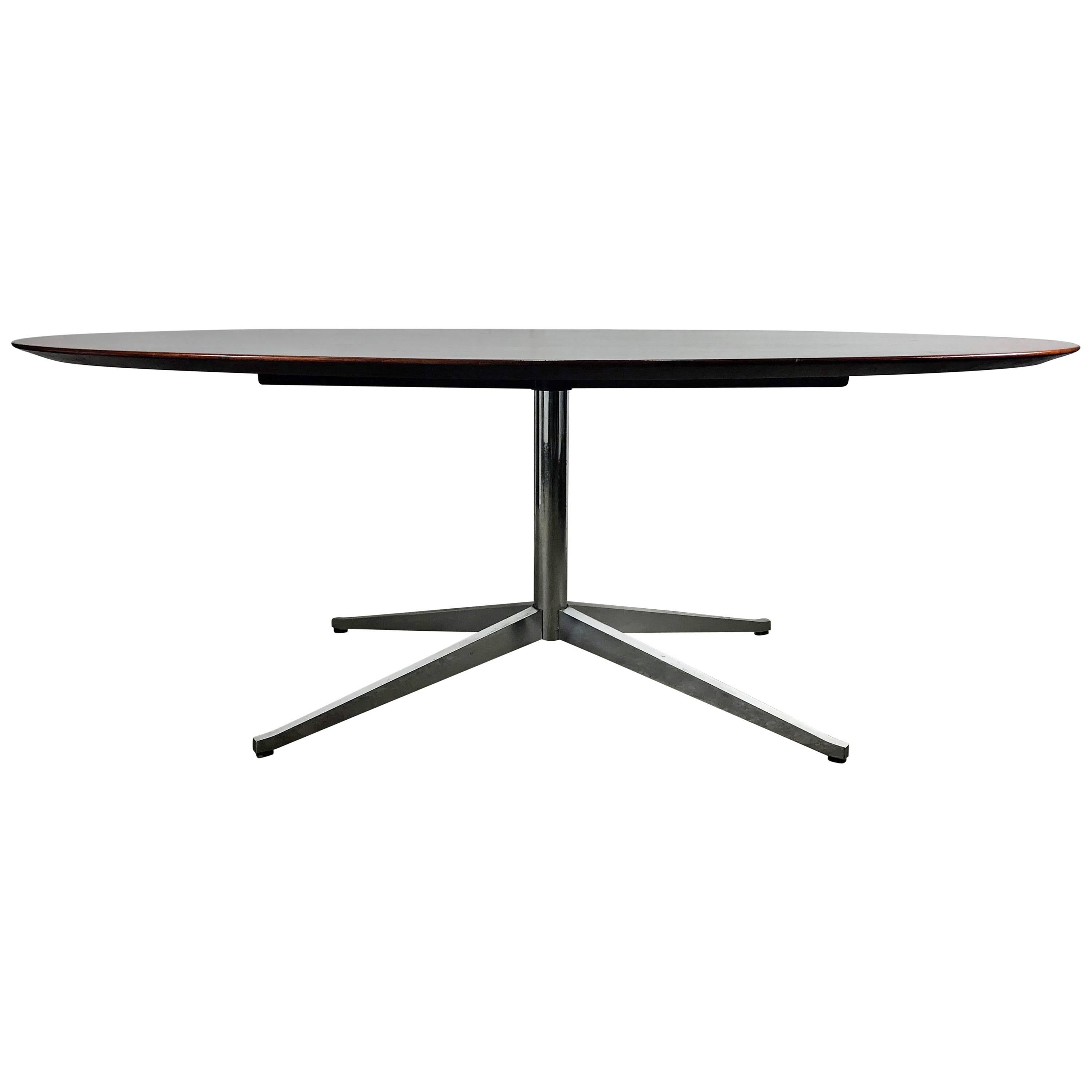 Florence Knoll Conference or Dining Table, Rosewood Top for Knoll