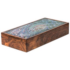 Alfred Klitgaard Handcrafted Box in Rosewood and Enamel by Alfred Klitgaard