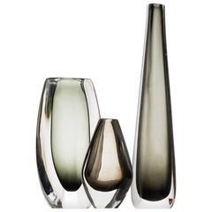 Nils Landberg Glass Vase by Orrefors in Sweden