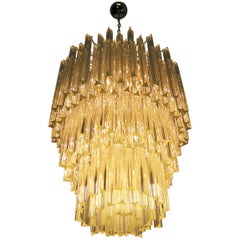 Huge Murano Chandelier Transparent Triedri, 184 Prism, Arianna Model