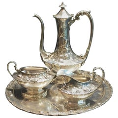 Reed & Barton, American Art Nouveau Sterling Silver Tea and Coffee Service, 1900