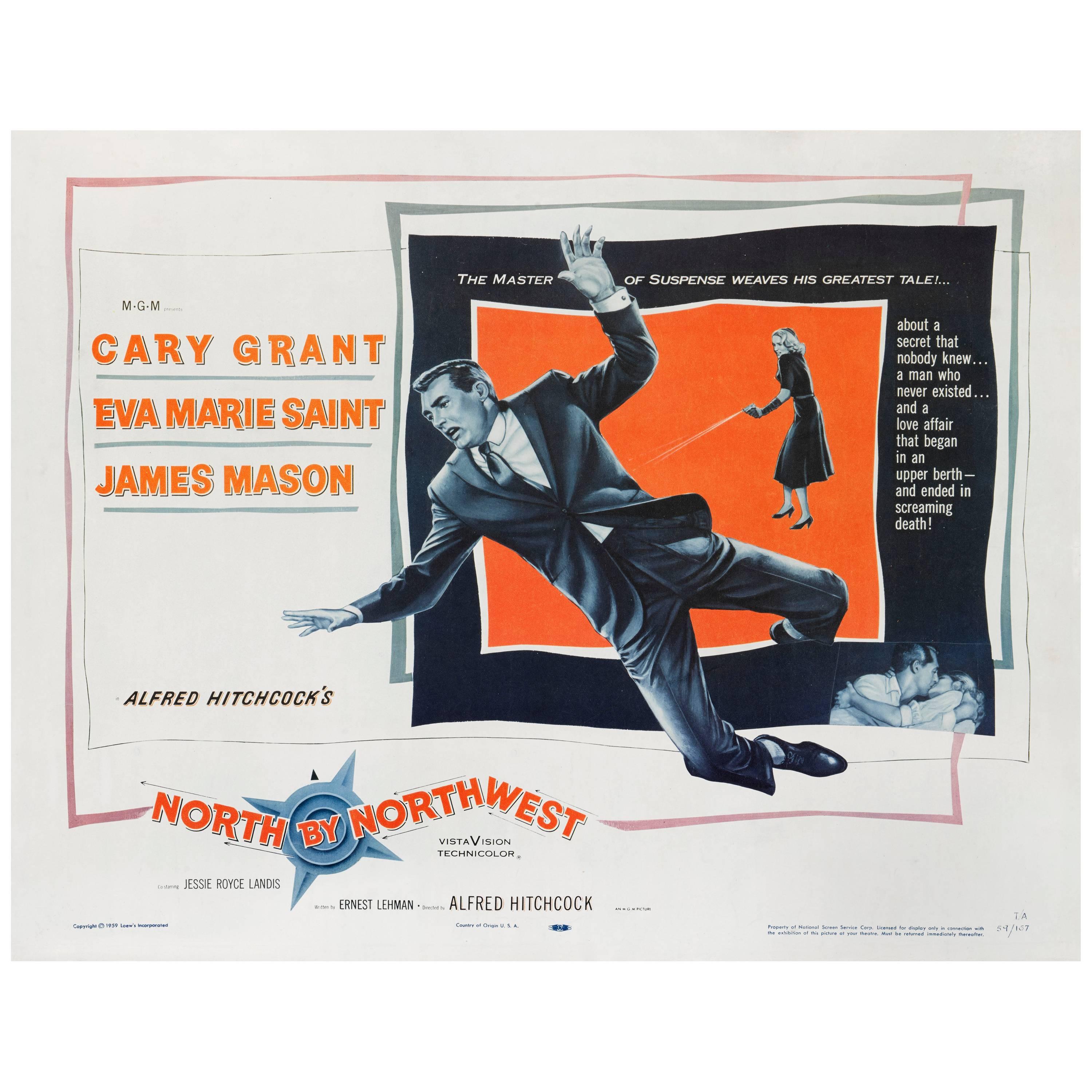 "North by Northwest" Original American Movie Poster