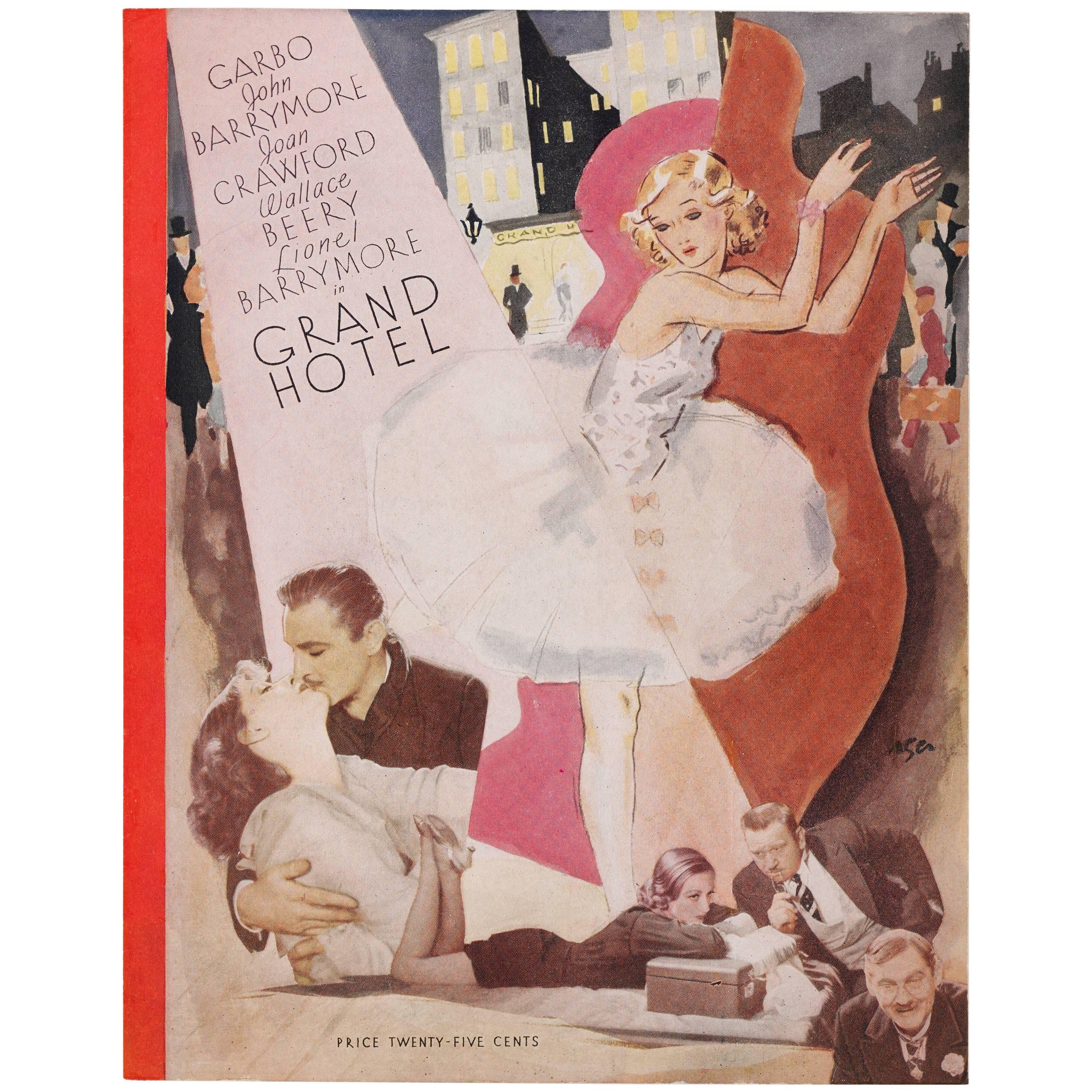 Originales amerikanisches Programm-Cover „Grand Hotel“