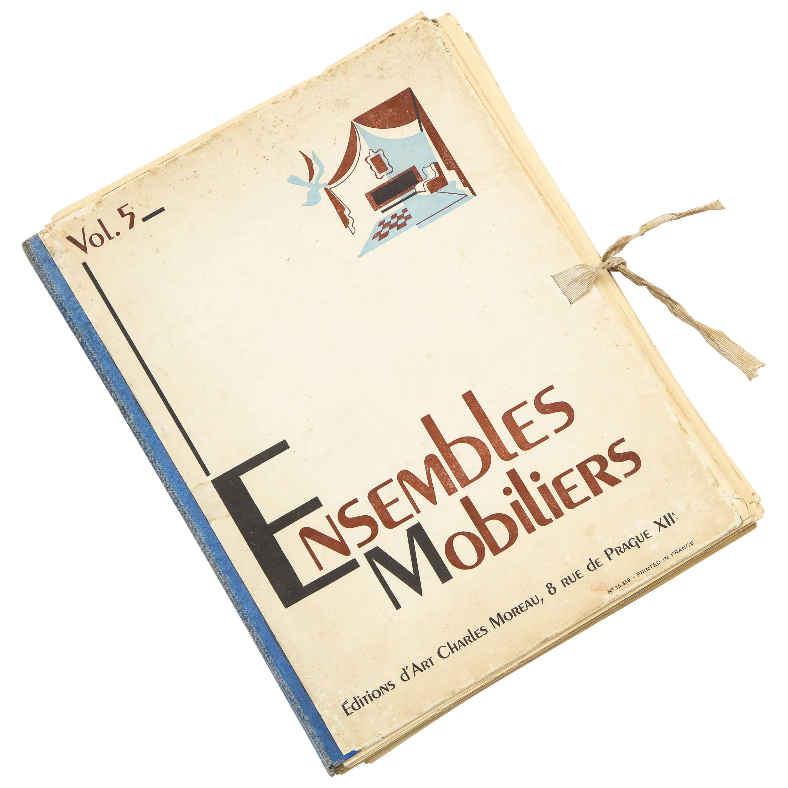 Ensembles Mobiliers, Charles Moreau Editor Deco Book, 1930s-1940s, France For Sale