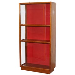 Antique Mahogany Large Shop Display Cabinet Glazed Locked to the Side Taxidermy