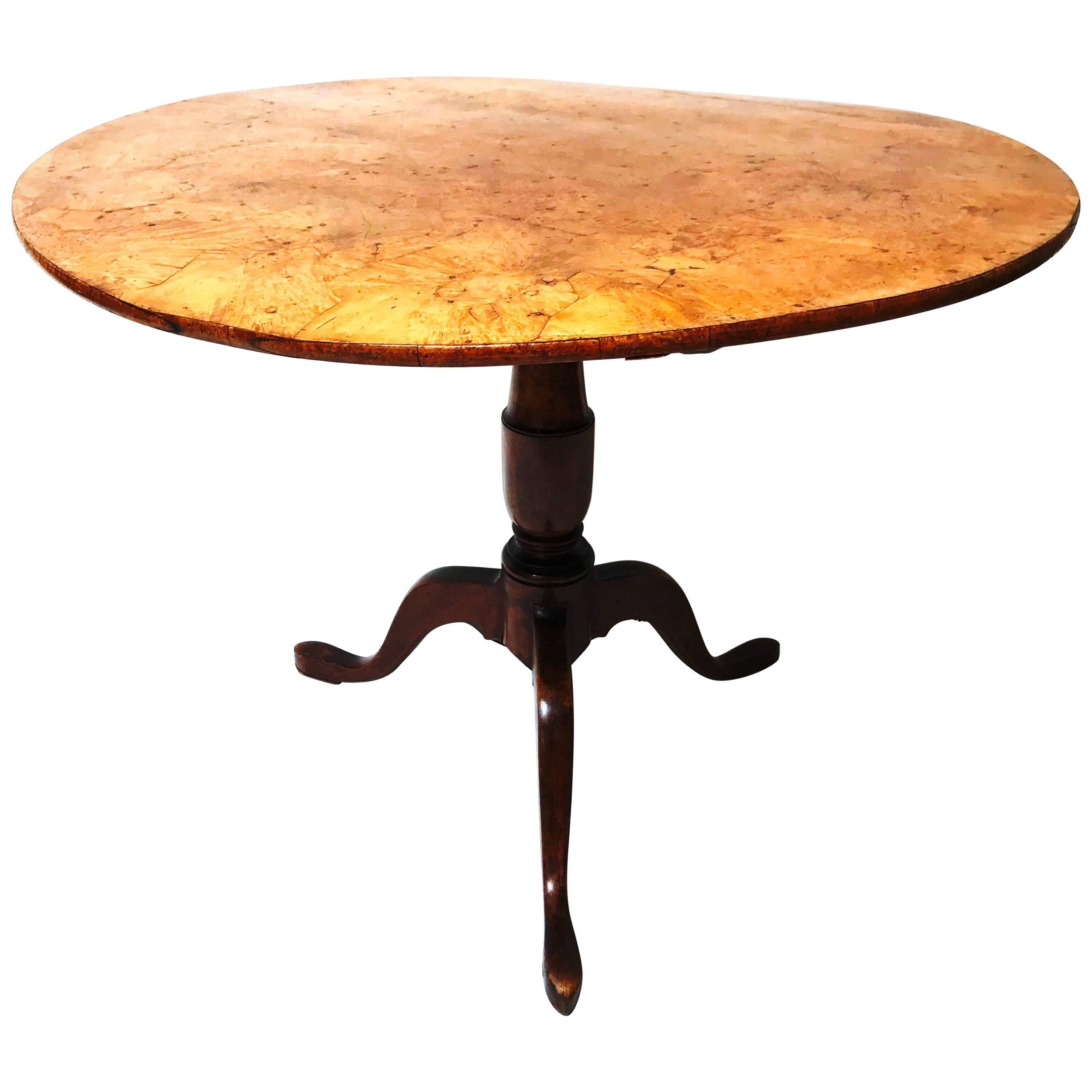 Continental Burl Tilt-Top Centre Table, circa 1830-1840