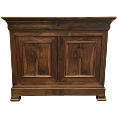 19th Century French Louis Philippe Walnut Two-Door Sideboard