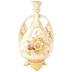 1888 Royal Worcester Porcelain Stem Vase