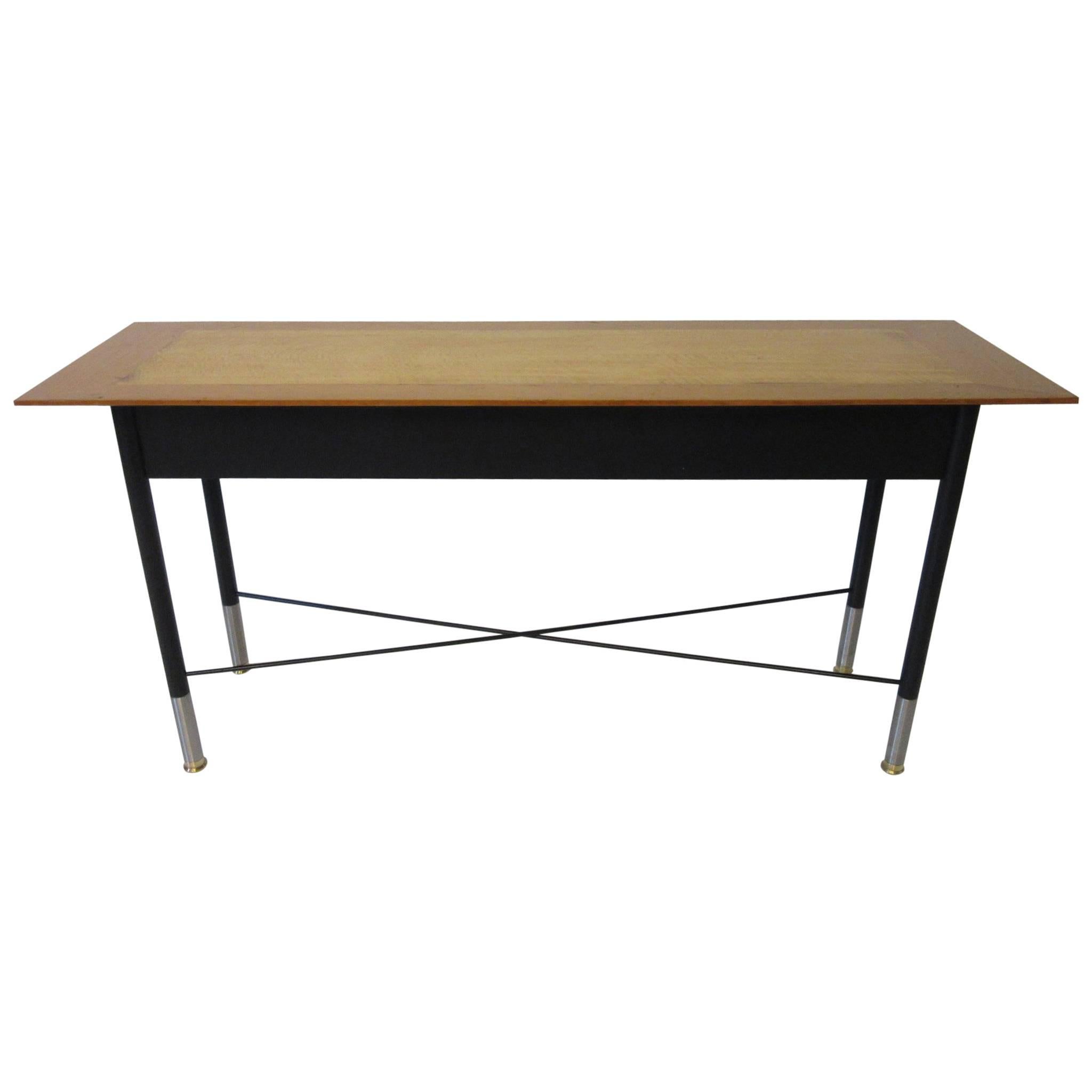 Maple Wood and Metal Console Table by Mark Goetz for Brickel