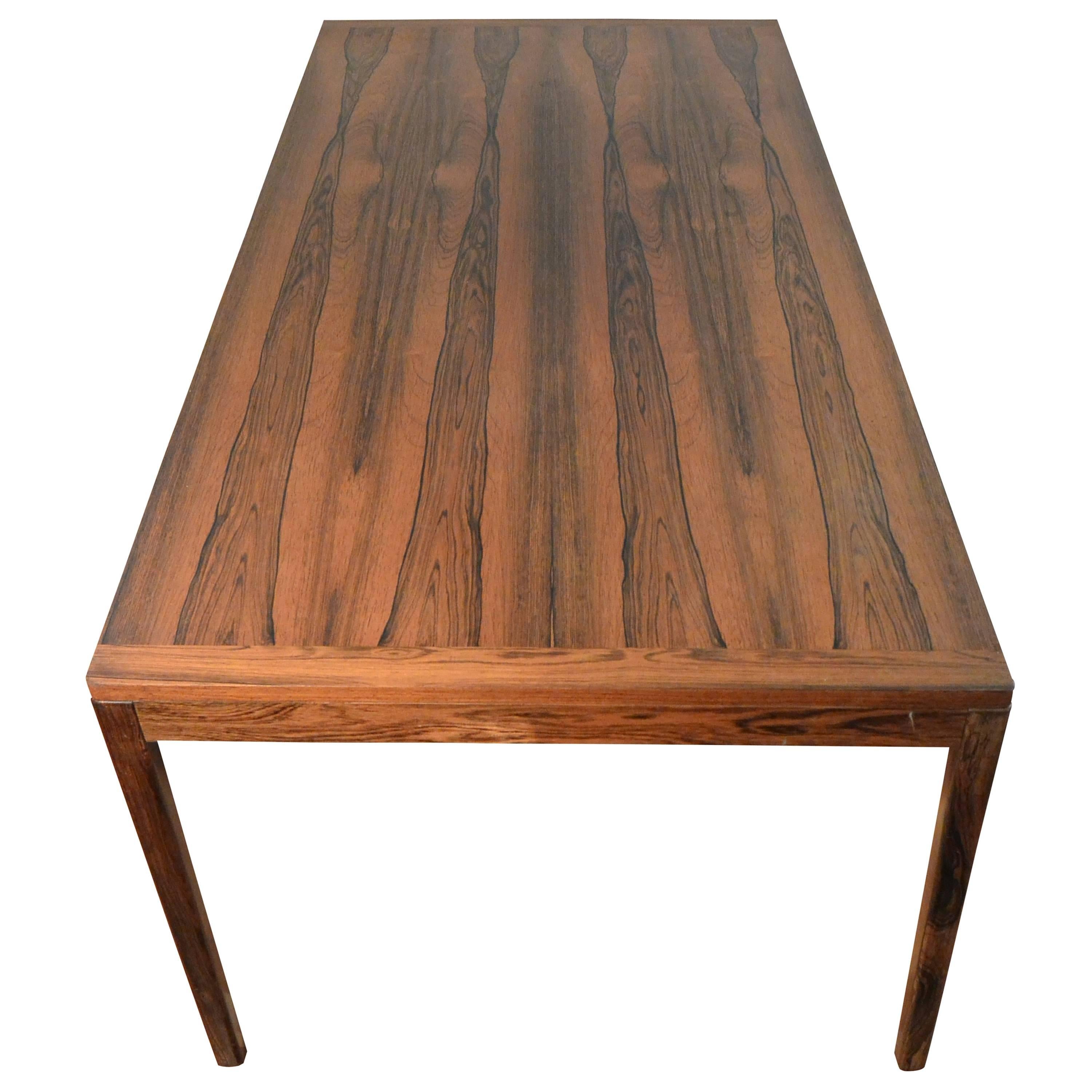 Rosewood Coffee Table, Scandinavian Design 1960s For Sale