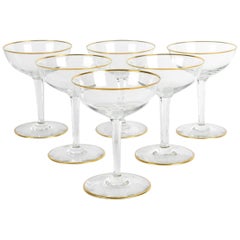 Vintage Mid-20th Century Baccarat Champagne Coupe Glassware Set