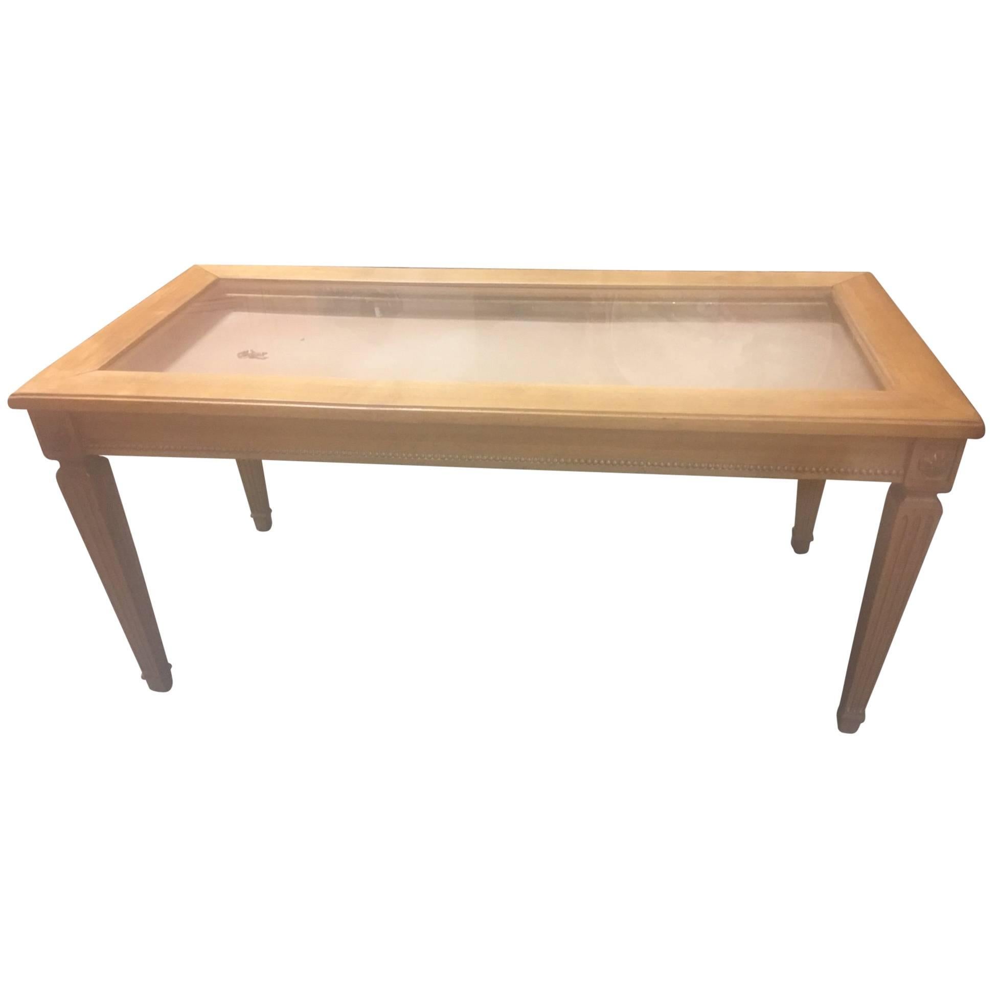 CLOSING SALE 19th Century Display Case Coffee Table For Sale